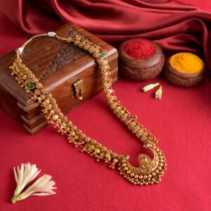 Antique Oxidised Dashavatari Chandrkoor Pendant Saaj